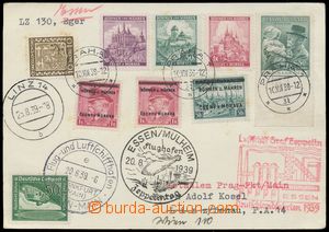 124563 - 1939 ZEPPELIN  zeppelinový lístek do Vídně přepravený 