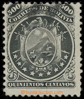 124564 - 1868 Mi.12, Znak s 9 hvězdami 500c černá, hledaná koncov