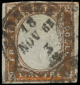 124588 - 1861 Mi.15, Král Viktor Emanuel II. 3L bronzová, vzácná 