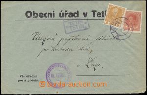 124613 - 1919 úřední dopis vyfr. rakouskými souběžnými zn. 6h 