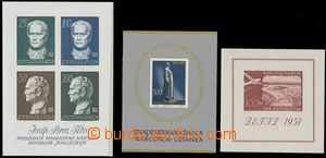 124708 - 1951-1961 comp. 3 pcs of miniature sheets, Mi.Bl.5, original