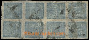 124749 - 1898 Mi.10Ba, Lotos 1A grey-blue, thin cigarette paper, bloc