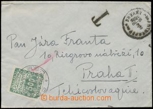 124762 - 1925 unpaid letter from Belgium burdened with surtax, paid P