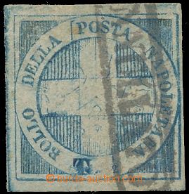 124837 - 1860 Mi.9a, Savojský kříž ½T modrá, vzácná znám