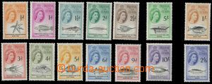 124907 - 1960 Mi.28-41, Alžběta II. + ryby, kompletní série, pěk