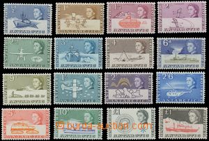 124912 - 1963-69 Mi.1-15, 24, Elizabeth II., complete set, nice quali