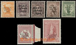 124939 - 1946-47 Mi.1-7 (SG J1-7), issue for army in/at Japan, overpr
