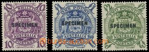 124942 - 1948 comp. 3 pcs of stamps with overprint SPECIMEN, c.v.. SG