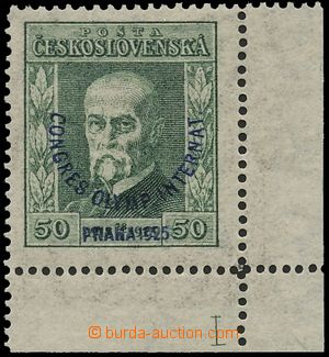 124951 - 1925 Pof.180, Congress 50h, the bottom corner piece with pla