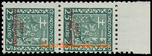 124977 - 1939 Alb.5PP, Coat of arms 25h green, vertical pair with upp