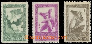 124988 - 1965 Mi.639-641 Motýli, známky s lepem, č.639 s malou hn