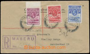 125019 - 1934 Reg letter to England, franked with. stamps Mi.2+3+4 (S