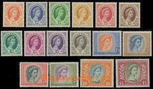 125083 - 1954 Mi.1-16, Alžběta II., kompletní série, svěží, ka