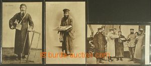 125098 - 1916 3x photo postcard with židovskými people (stolař, pr