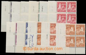 125139 - 1960 Pof.1101-1108, Hrady a zámky, levé rohové 4-bloky s 