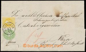 125173 - 1867 skládaný dopis vyfr. zn. Mi.31, 35, DR NETOLIZ/ 31.12