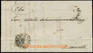 125182 - 1853 folded letter, with Mi.2, HP, type Ib, ranný print, CD