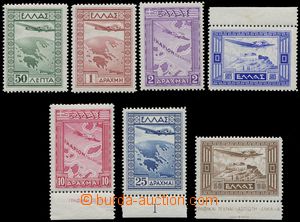 125203 - 1933 Mi.362-368, Letecké, dražší kusy s okraji, č.363 s