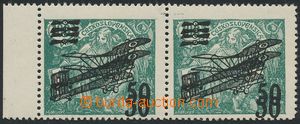 125244 - 1922 Pof.L4Pd, II. provisional air mail stmp. 50/100h green,