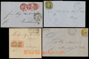 125250 - 1854-64 comp. 4 pcs of folded letters, franking Mi.4b (wmk i