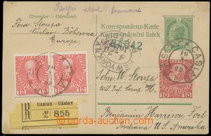 125280 - 1909 PC Mi.P190 5h with privately additional-printed stmp Fr