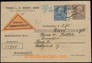 125286 - 1913 commercial postal stationery cover f. Beyer, Wien, with