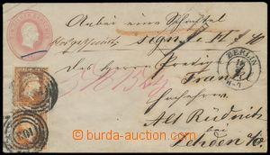 125300 - 1850 postal stationery cover 1Sgr addressed to to village St