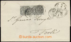 125321 - 1853 dopis do Forli vyfr. zn. 6Baj, Mi.7 (Sass.7A),  vodorov