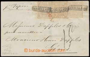 125324 - 1858 dopis do Janova vyfr. zn. Mi.2, 4, 5, Trojdílný znak 