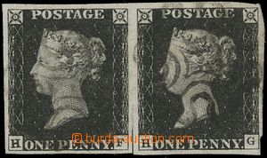 125334 - 1840 Mi.1b (SG.spec.AS5), Královna Viktorie 1P černá, vod