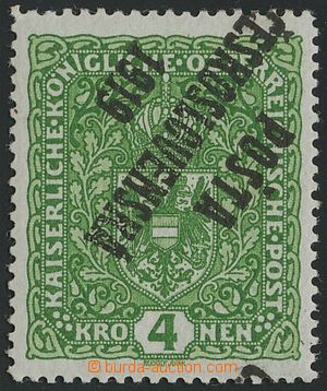 125386 -  Pof.50 I Pp, Coat of arms 4 Koruna light green, inverted ov