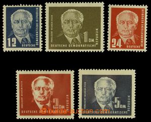 125701 - 1950 Mi.251-255, Prezident Wilhelm Pieck, kompletní série,