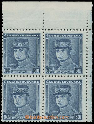 126290 - 1939 Alb.1, Modrý Štefánik 60h, bez přetisku, horní roh
