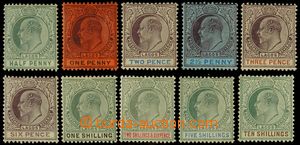 126381 - 1904-06 Mi.33-42; SG.54-63a, Edward VII., set 10 pcs of stam