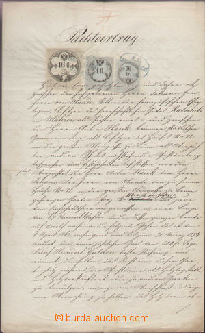 126663 - 1962 RAKOUSKO  pachtovní smlouva s vysokou frankaturou list