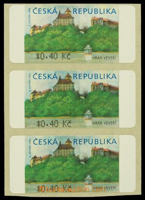 126728 - 2000 Pof.AT1, Veveří (castle), variant II, value 0,40CZK w