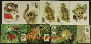 126737 - 1996 sestava 9ks pohlednic, CM10-13, 10-13A, malá razítka,