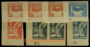 126741 -  Pof.353-359, Košice-issue, corner pieces with plate number