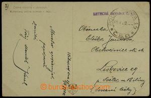 126767 - 1920 PODKARPATSKÁ RUS / LETECTVO  pohlednice do Čech, fial