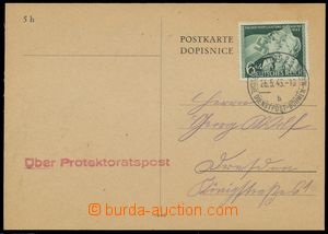 126769 - 1943 korespondenční lístek vyfr. zn. Mi.843, DR PRAG 2/ 2