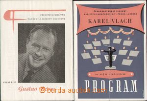 126780 - 1953-58 HUDBA  sestava 2ks programů - Karel Vlach a Gustav 