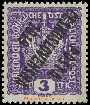 127213 -  Pof.33Pp, Crown 3h violet, inverted overprint, exp. by Gilb