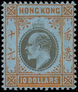 127406 - 1906 Mi.90; SG.90b, Edvard VII. $10 oranžová / šedá, mod