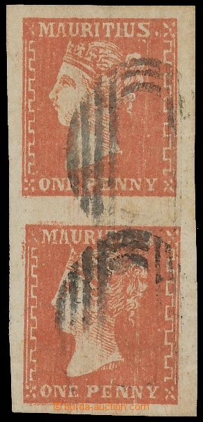 127414 - 1859 Mi.7; SG.42, Královna Viktorie 1P červená, svislá 2