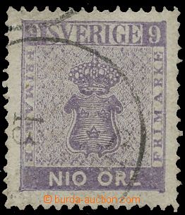 127440 - 1858 Mi.8b, Empire Coat of Arms 9ö, blue-grey, well centere