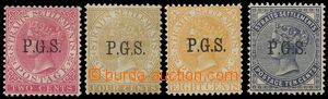 127454 - 1889 Mi.D1-2, 4-5; SG.O1-2, O4-5, přetisk P.G.S., sestava 4