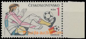 127469 - 1982 Pof.2521ya, MS ve fotbale, krajový kus, papír fl1, zk