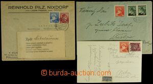 127471 - 1945 sestava 3ks dopisů vyfr. zn. emise Londýnské vydán