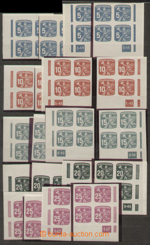 127674 - 1945 Pof.NV23-32, Novinové, kompletní miniatury ve 4-bloc