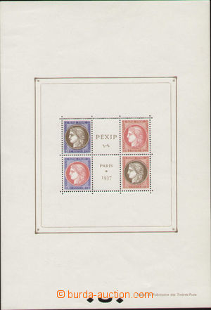 127740 - 1937 Mi.Bl.3, miniature sheet PEXIP, format 150x219mm, c.v..